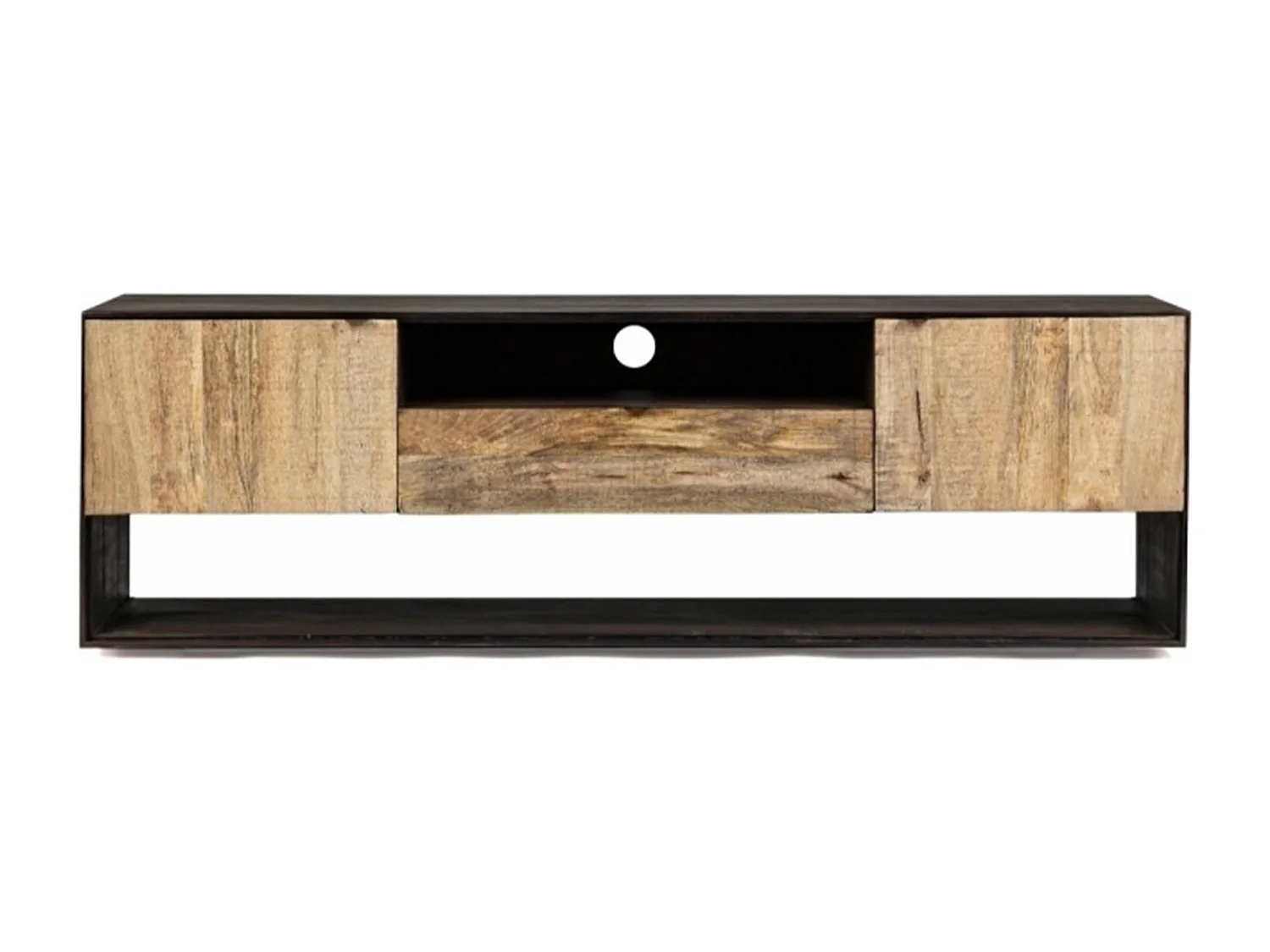 Meuble Tv design 2P bois bicolore | Manguier Kabir