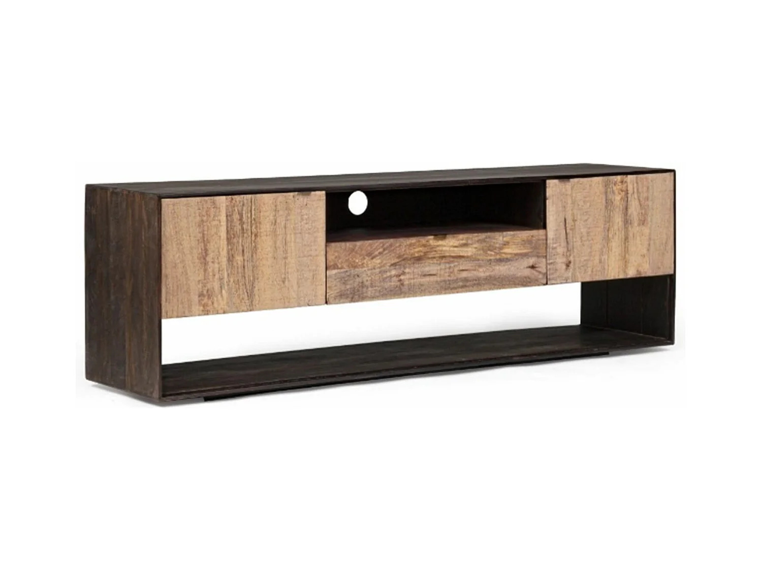 Meuble Tv design 2P bois bicolore | Manguier Kabir