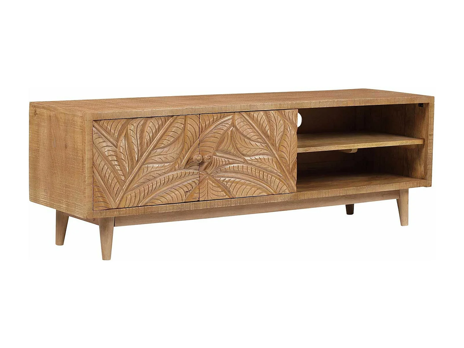 Meuble TV 2 portes 2 niches | Manguier Floria