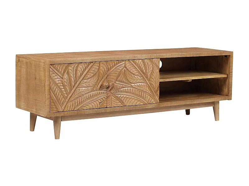 Meuble TV 2 portes 2 niches | Manguier Floria