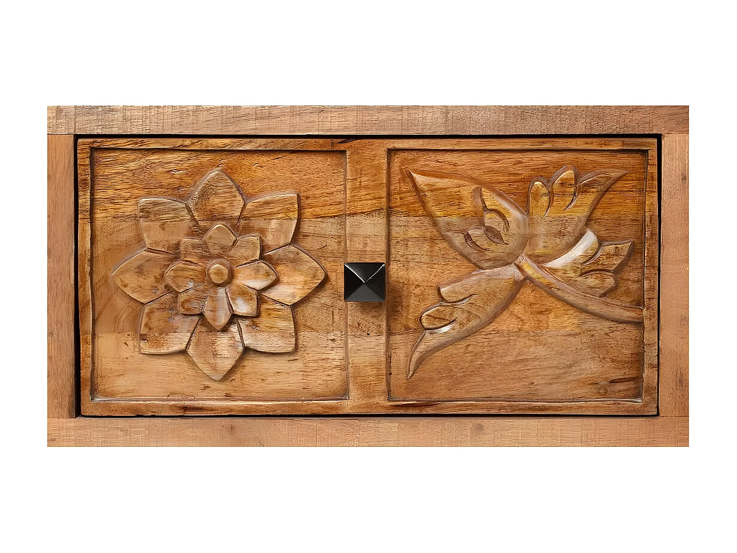 Meuble TV 2 tiroirs, 1 niche | Manguier Sculture