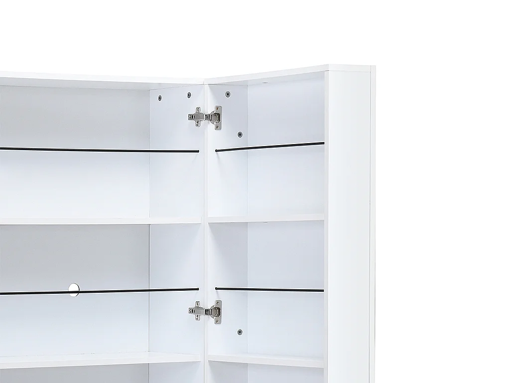 Schuhschrank mit 2 Türen - Weiß - CARLYA