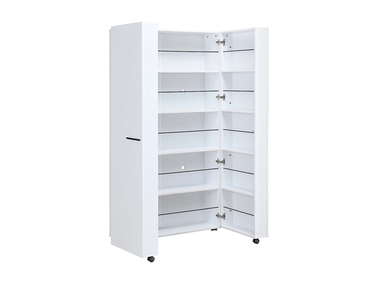 Schuhschrank mit 2 Türen - Weiß - CARLYA