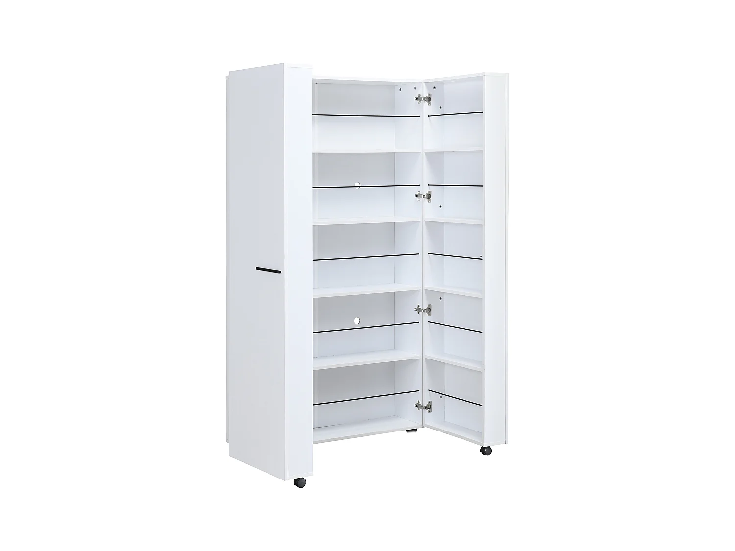 Mueble zapatero con 2 puertas - Blanco - CARLYA