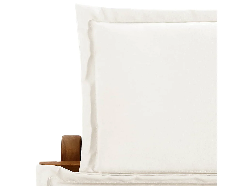 Tumbona tumbona para tomar el sol cama de jardín terraza muebles de exterior con cojín madera maciza de acacia crema 02_0012411