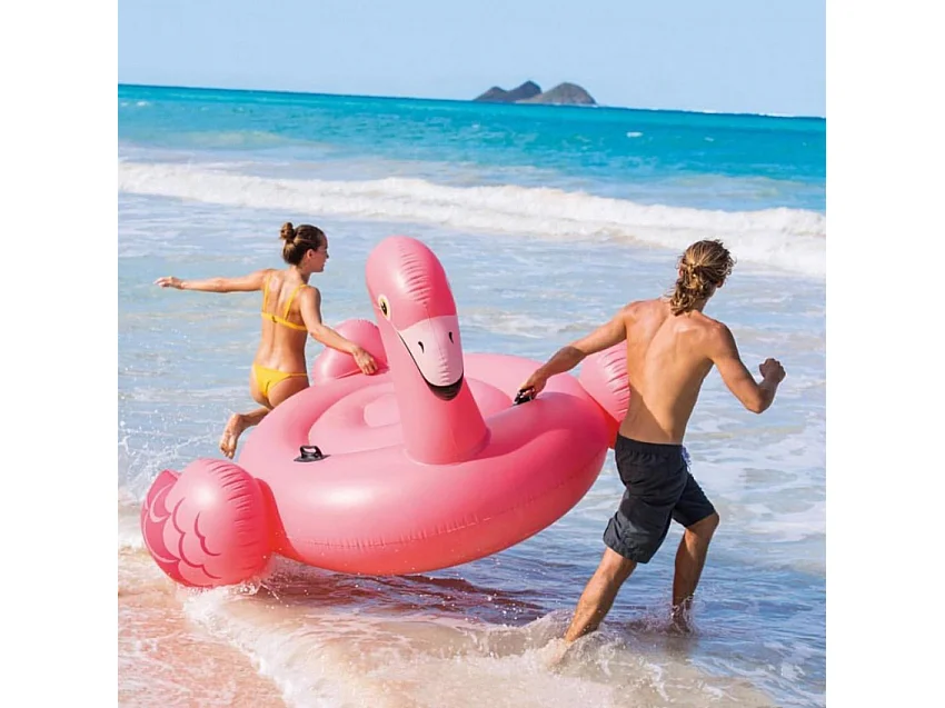 Colchoneta hinchable isla Flamingo Intex 218x211x136cm