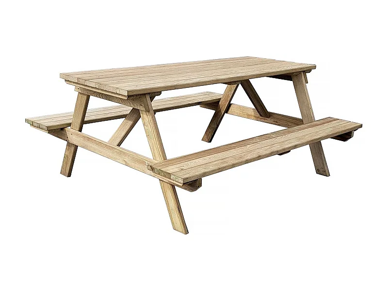 Table adulte pique-nique "Gardenia" - 180 x 150 x 75 cm - 6/8 personnes