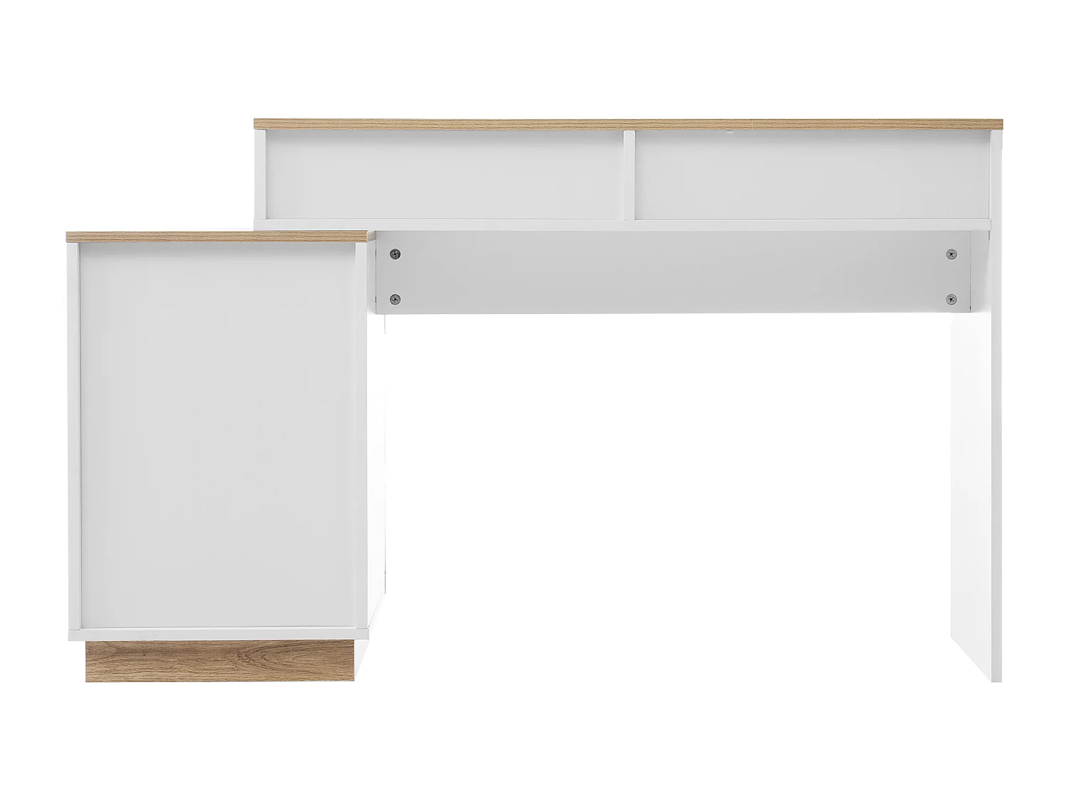 Coiffeuse moderne avec 5 tiroirs - en panneaux de particules - Blanc