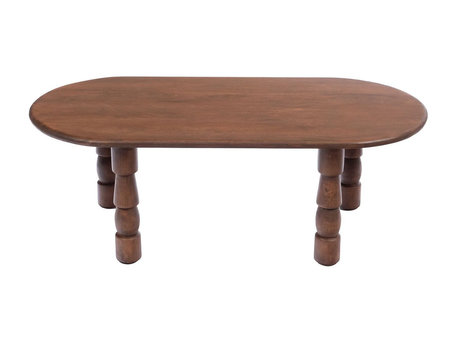 Table basse ovale en bois style ethnique L115 - RUNDU