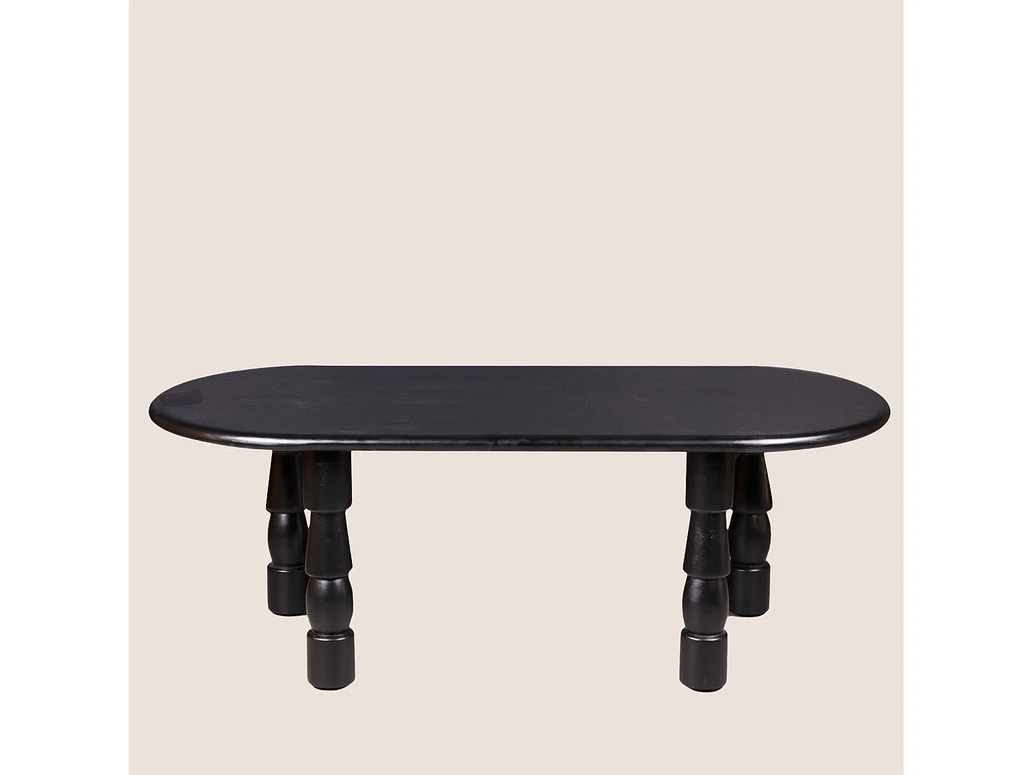 Table basse ovale en bois style ethnique L115 - RUNDU