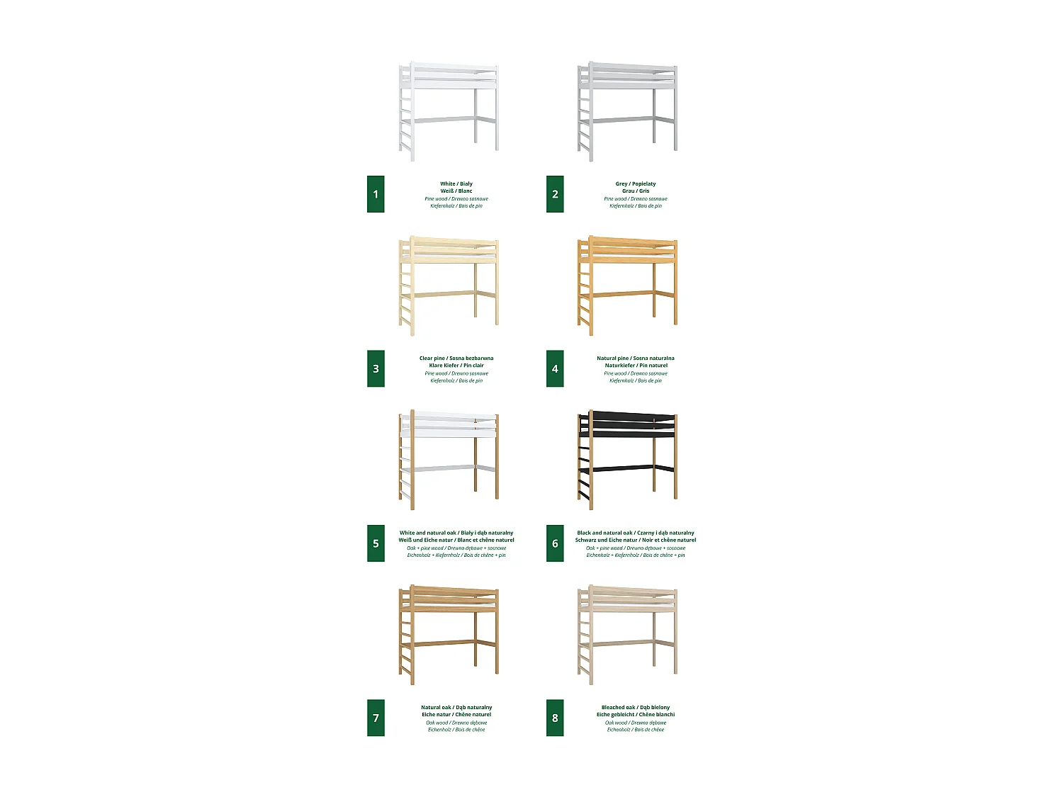 HOCHBETT N01 Klare Kiefer 90x190
