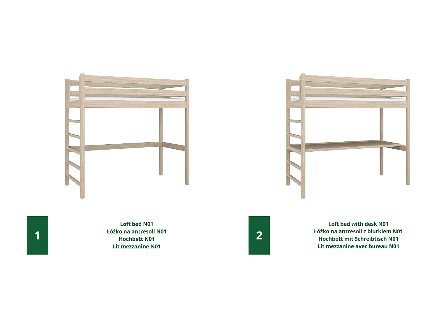 HOCHBETT N01 Sonoma Eiche 90x180