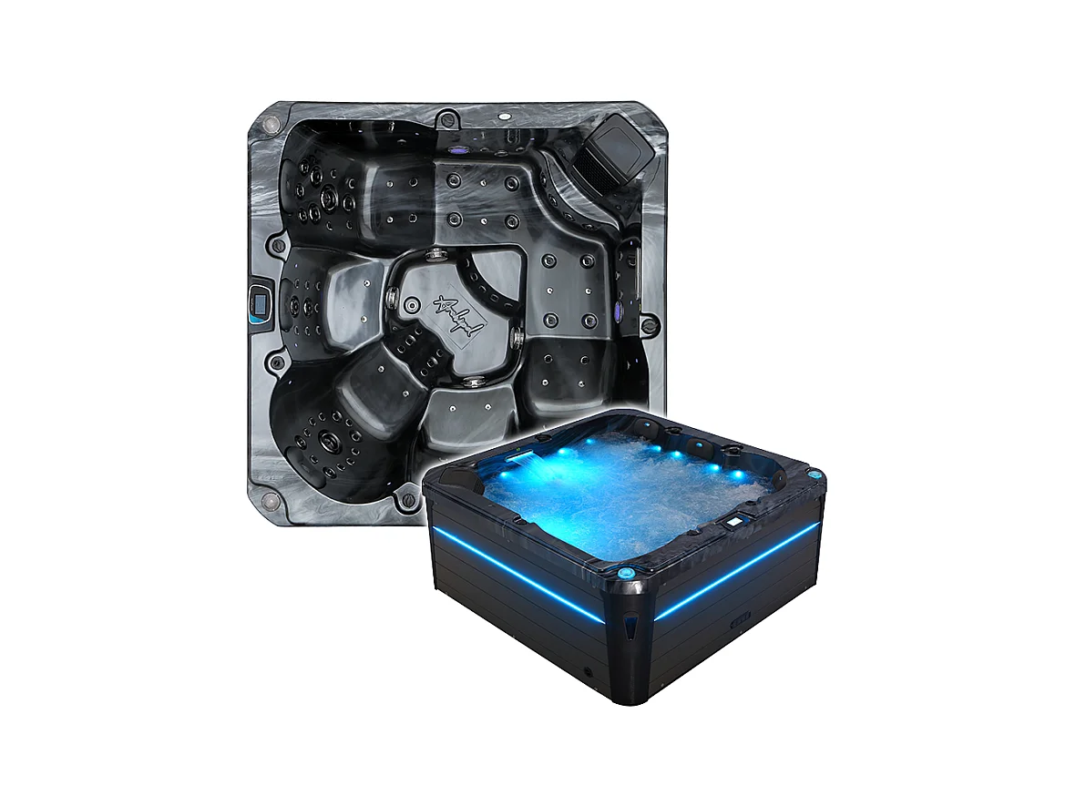 Spa 5 places Archipel® GT5 PRO MAX BLACK LED - Spa Thérapeutique Balboa® 215 x 215 cm
