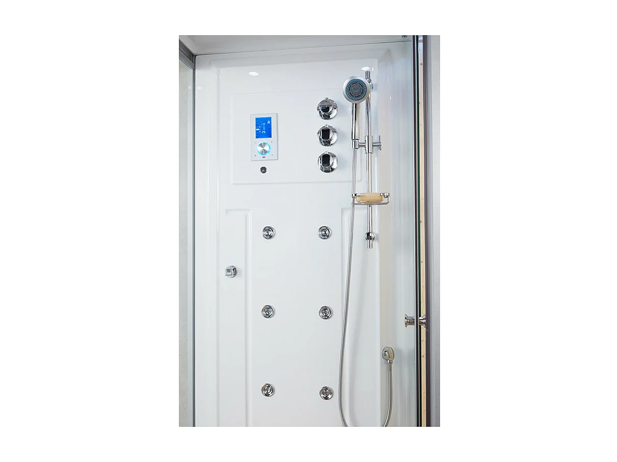 Combi Sauna Infrarouge Douche Hammam Boreal® IRH-180D - Droite