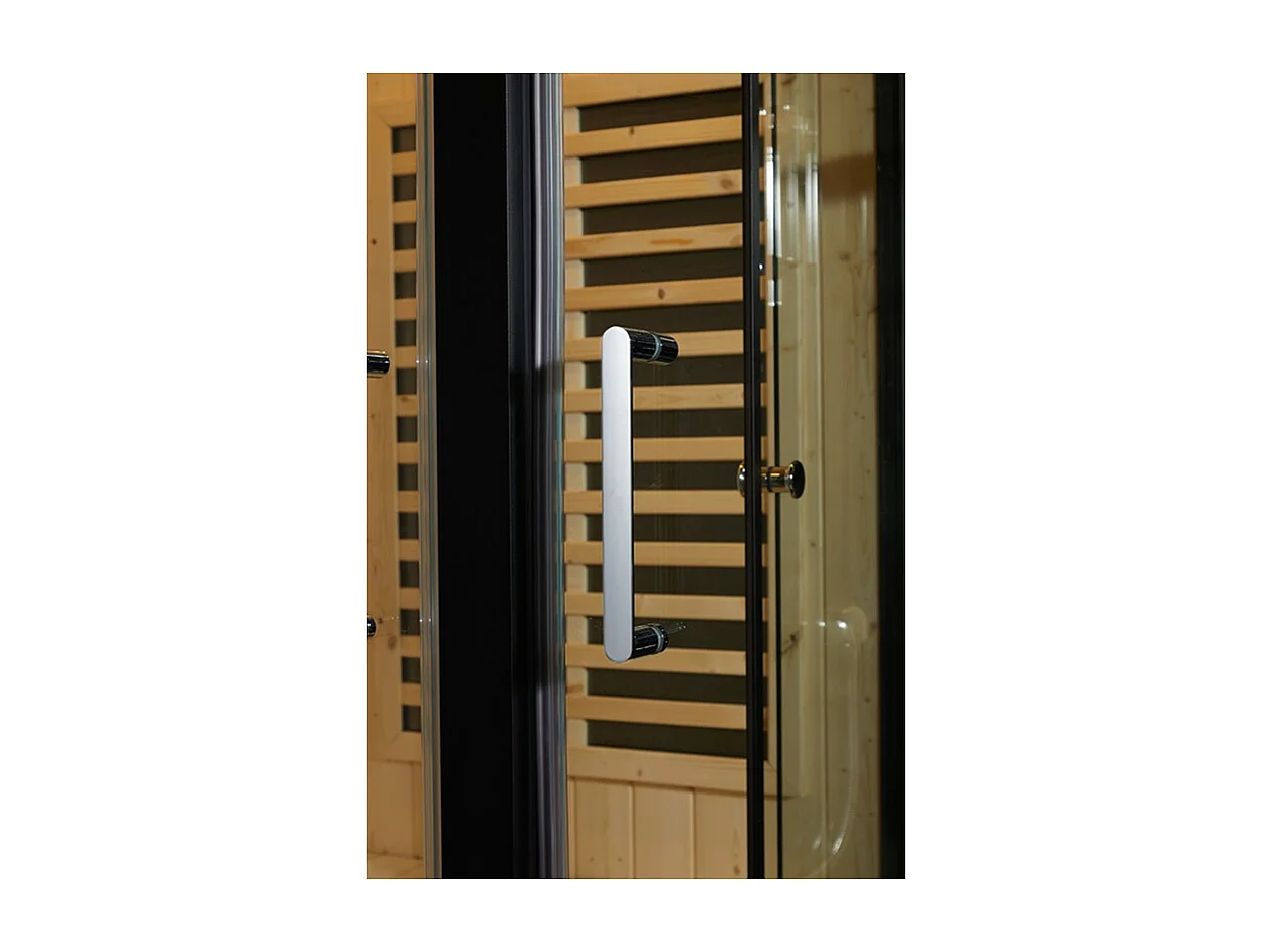 Combi Sauna Douche Hammam Boreal® SH180-D Black droite