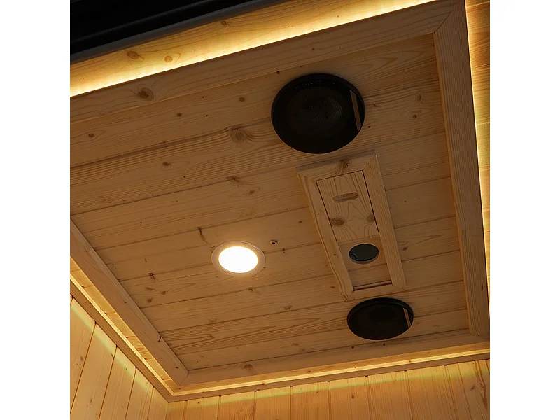 Combi Sauna Douche Hammam Boreal® SH180-D Black droite