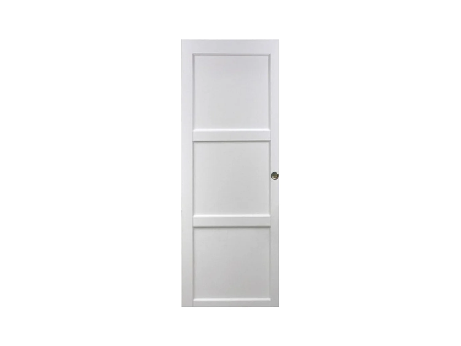 Porte Coulissante Korya Blanc 3 Panneaux H204 X L83 Et 2 Coquilles Gd Menuiseries