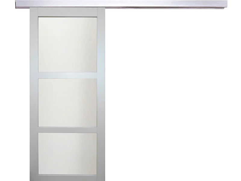 Anta scorrevole grigio chiaro Greyria' Larghezza 83 + binario alu