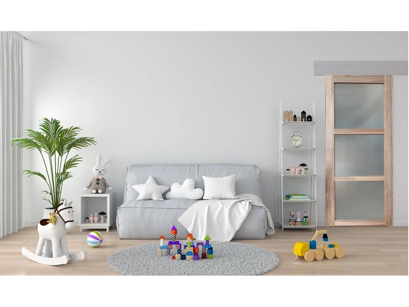 Porte Coulissante Frake Vitree H204 X L73 + Rail Alu Gd Menuiseries