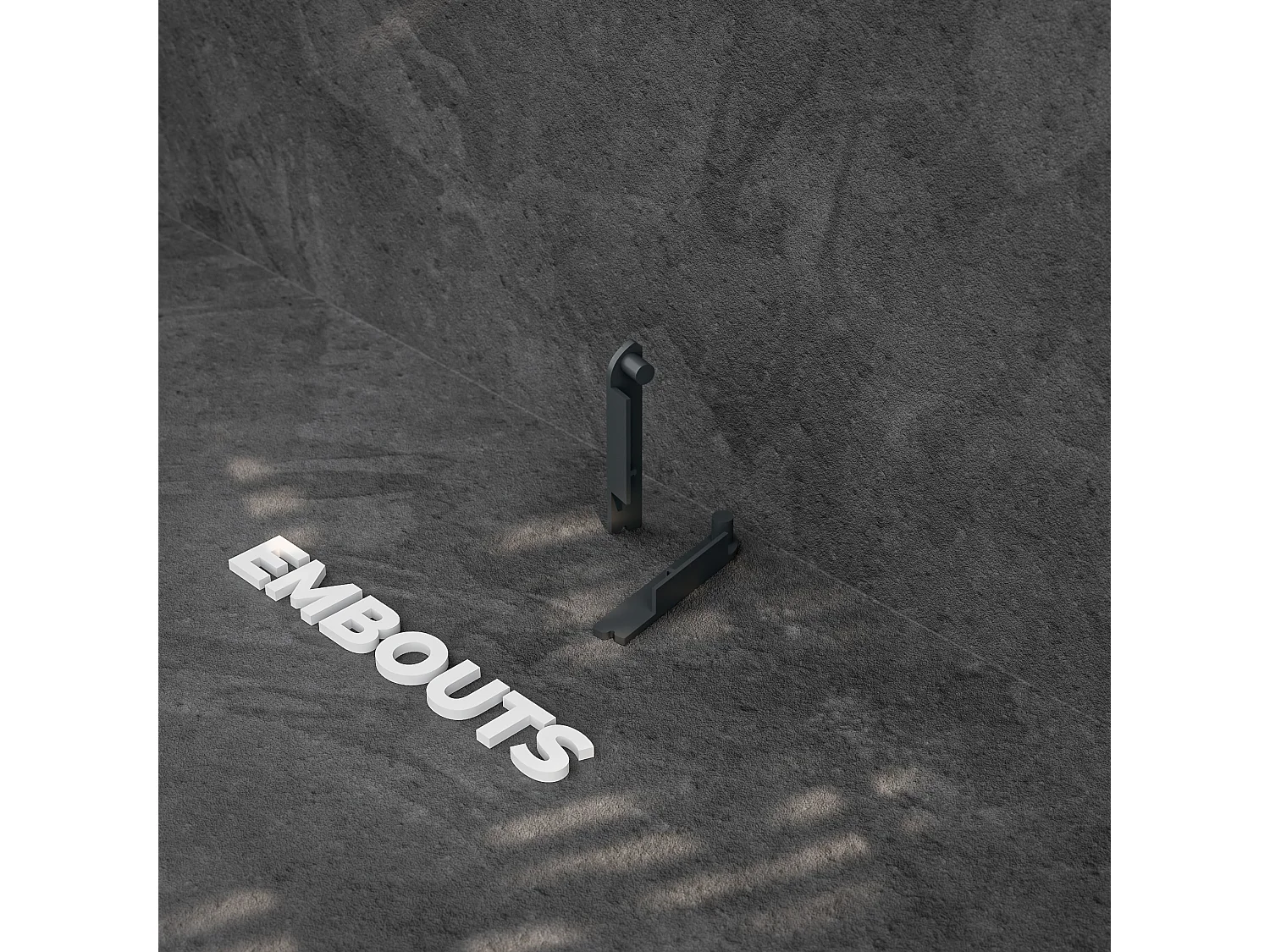 Paire d'Embouts Plinthe Passe-Câble PVC 80 mm - Anthracite