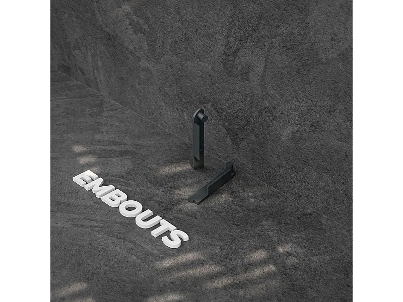 Paire d'Embouts Plinthe Passe-Câble PVC 80 mm - Anthracite