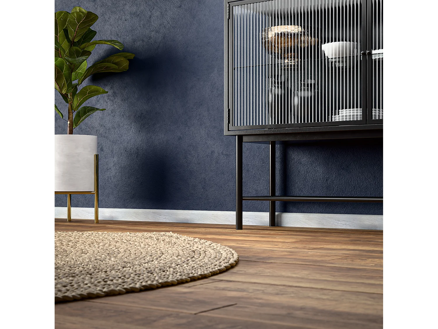 Plinthe Passe-Câble PVC 50 mm - Chêne Cendré - 1 m, À l'unité