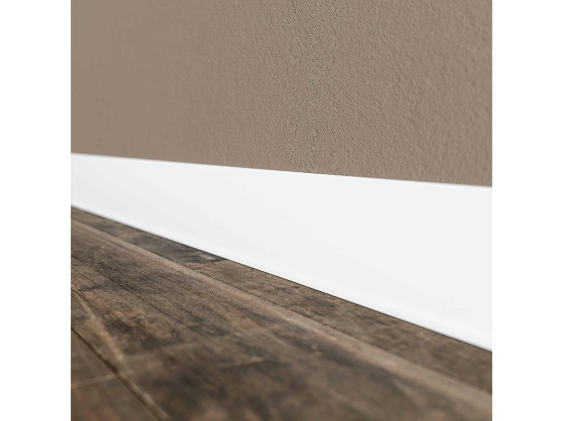 vente unique Plinthe à Lèvre PVC - Blanc - 1 m À l'unité
