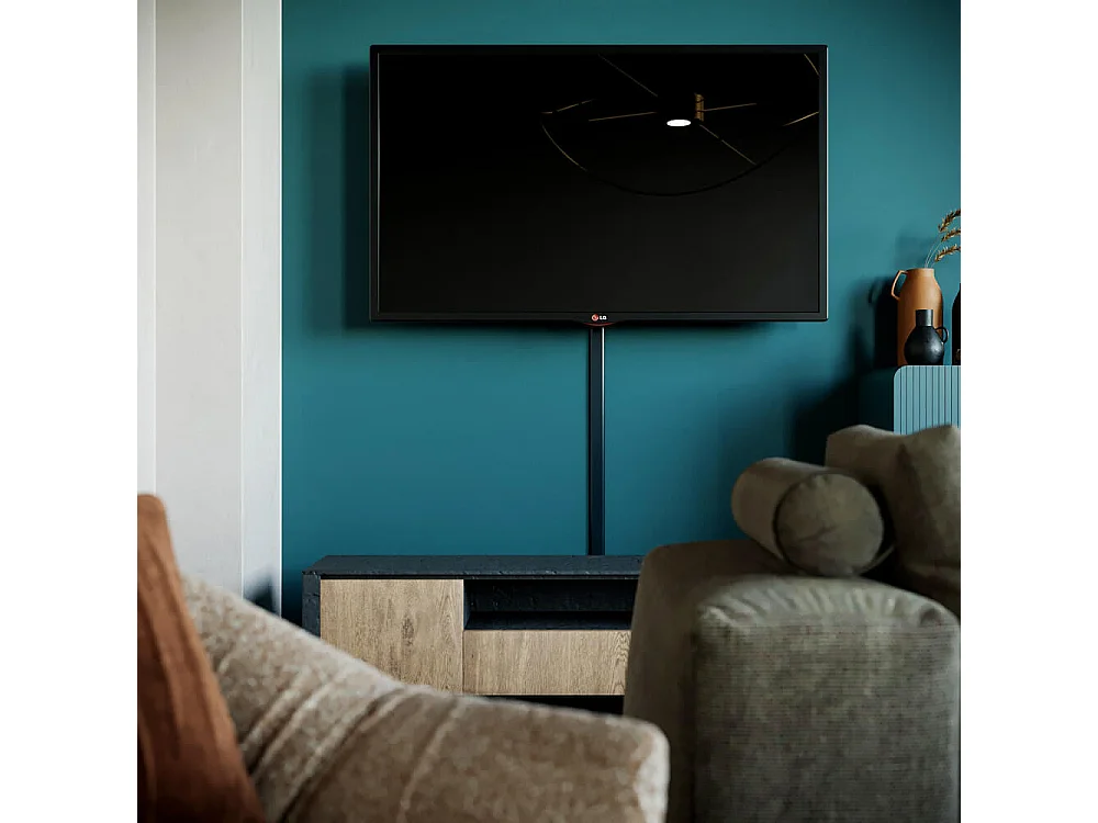 Goulotte TV Cache-Câble Adhésive Arrondie PVC - L. 1,20 m - Anthracite