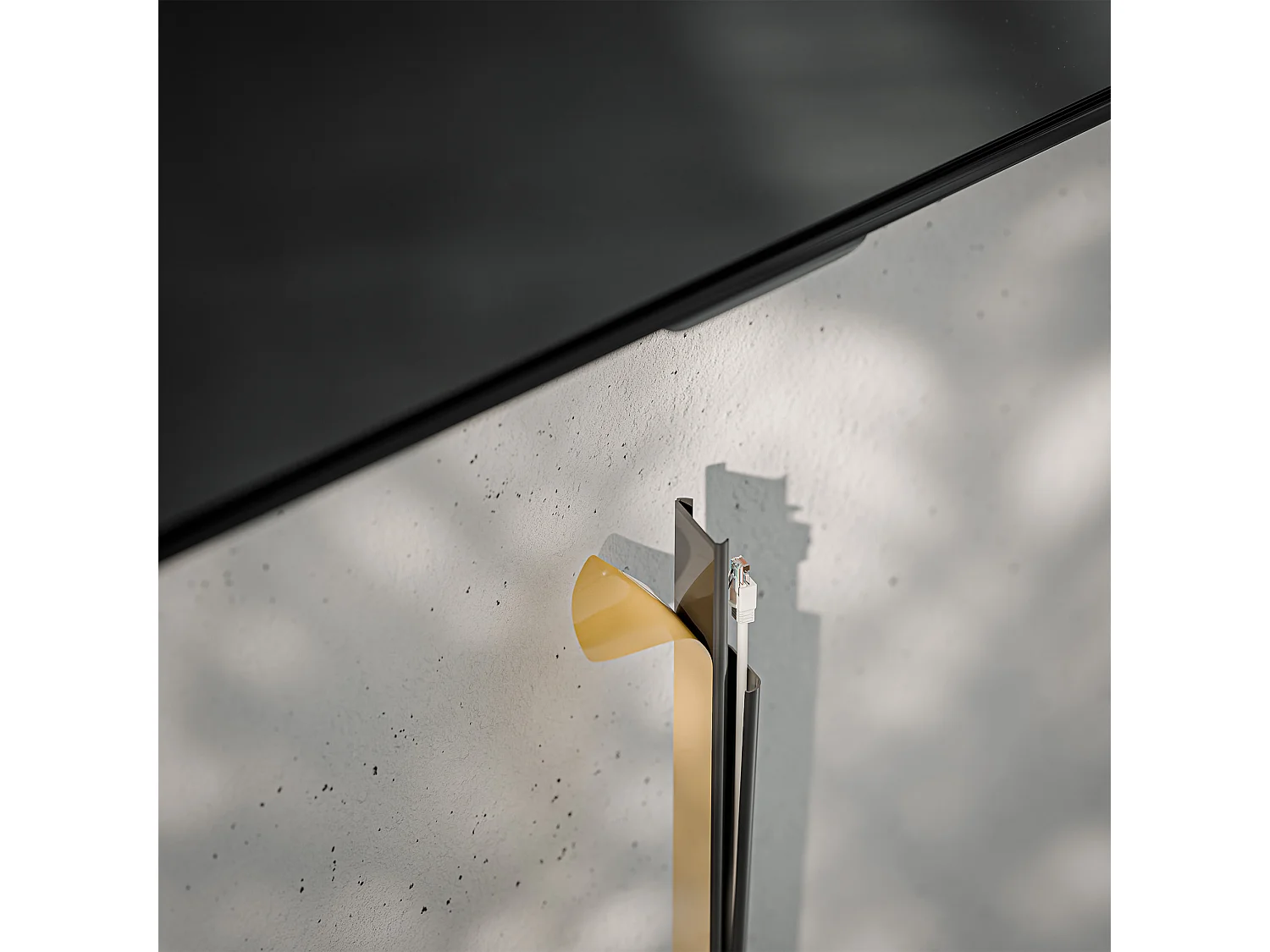 Goulotte TV Cache-Câble Adhésive Arrondie PVC - L. 1,20 m - Anthracite