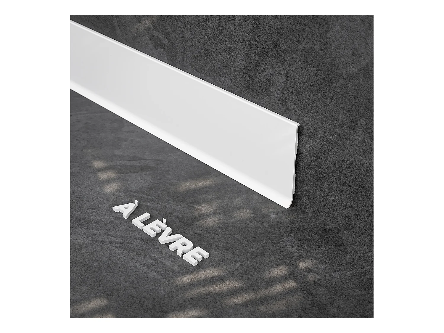 Plinthe à Lèvre PVC - Blanc - 1 m, Lot de 5