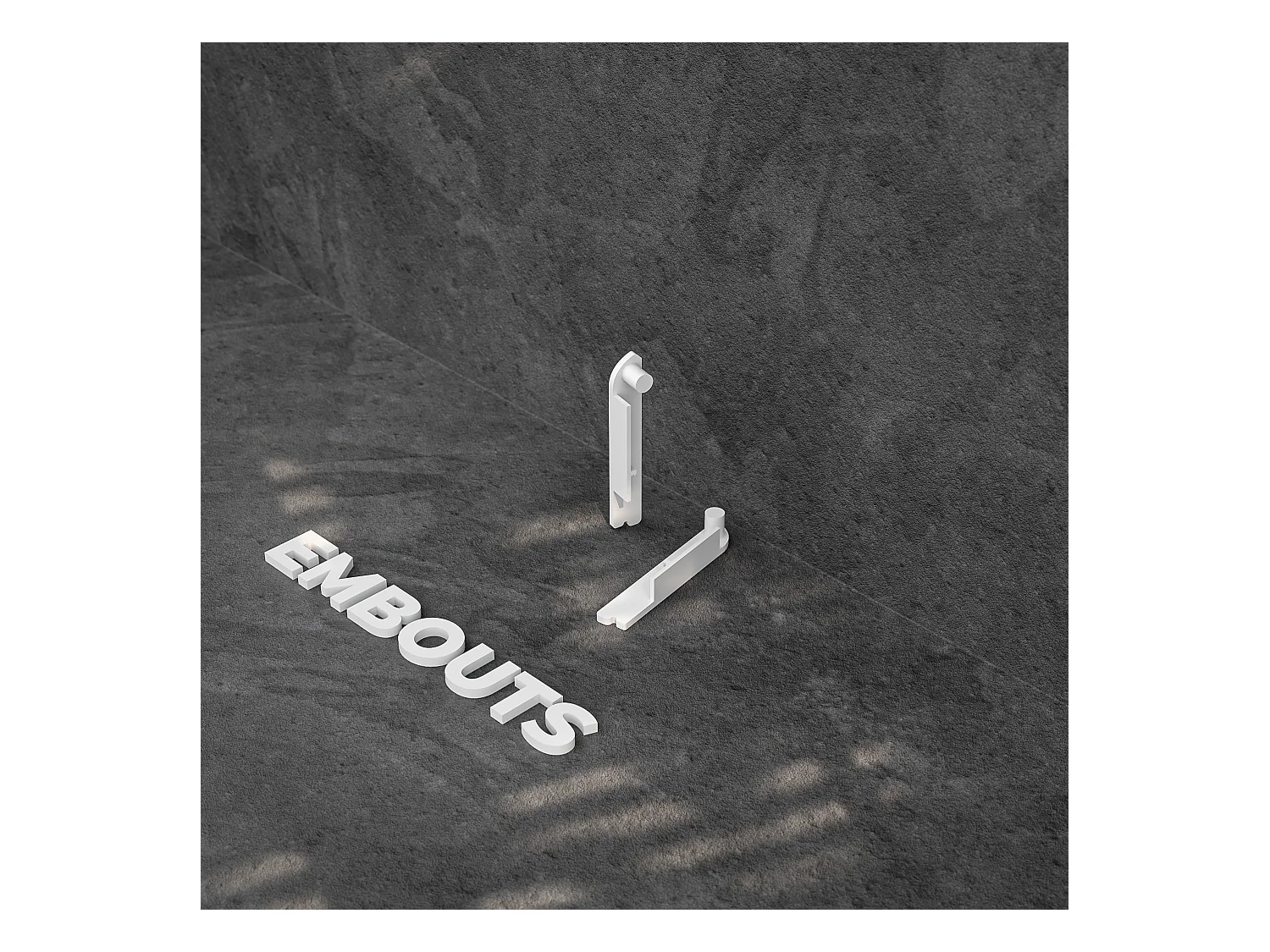 Paire d'Embouts Plinthe Passe-Câble PVC 80 mm - Blanc