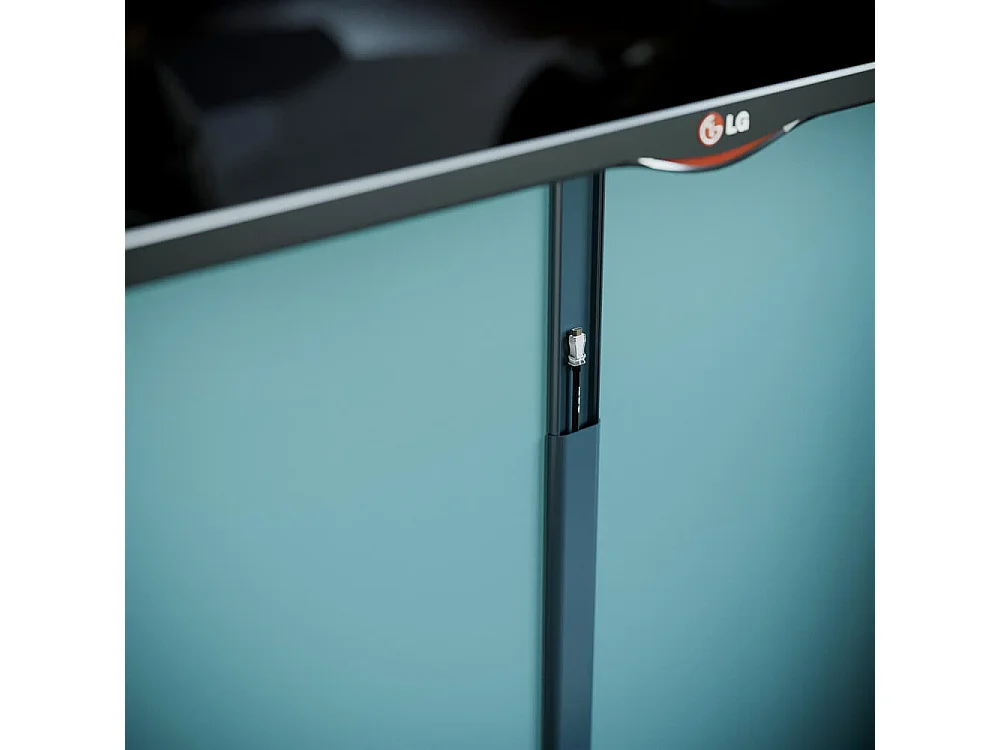 Goulotte TV Cache-Câble Arrondie PVC - L. 2 m - Anthracite