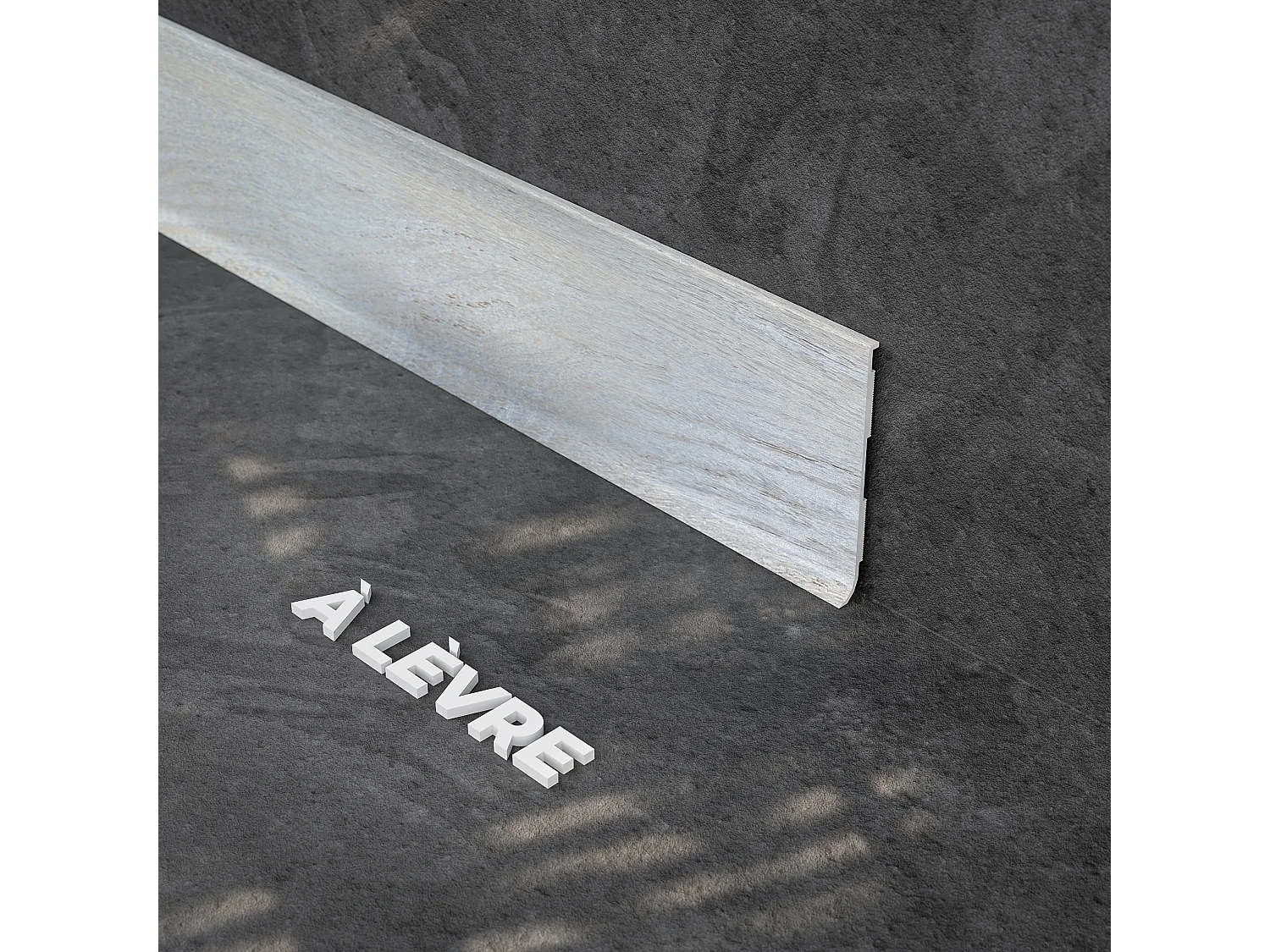 Plinthe à Lèvre PVC - Chêne Cendré - 1 m, À l'unité