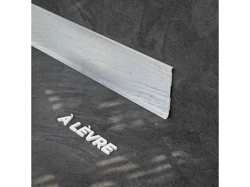 Plinthe à Lèvre PVC - Chêne Cendré - 1 m, À l'unité