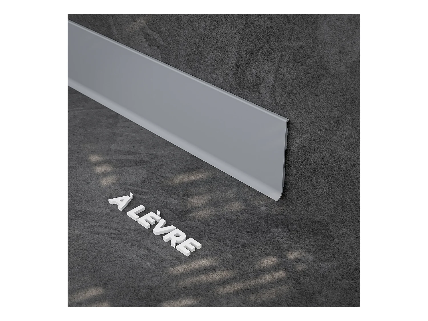Plinthe à Lèvre PVC - Gris - 1 m, À l'unité