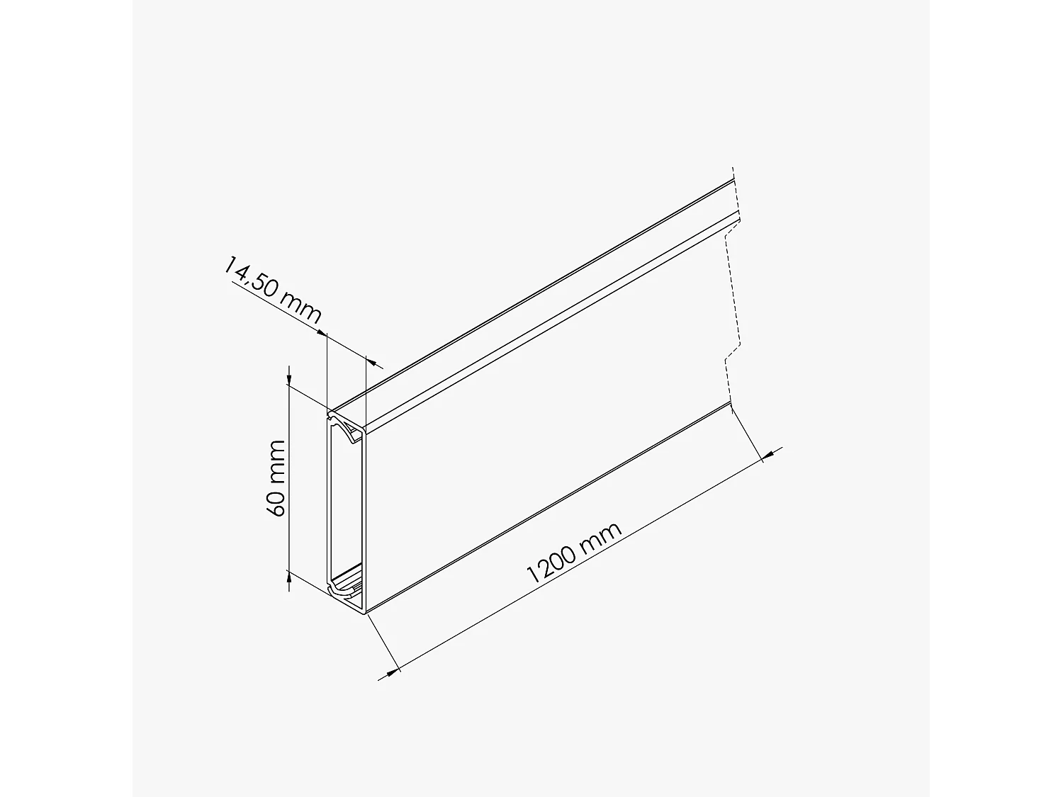 Goulotte TV Cache-Câble Adhésive Carrée PVC - L. 1,20 m - Blanc