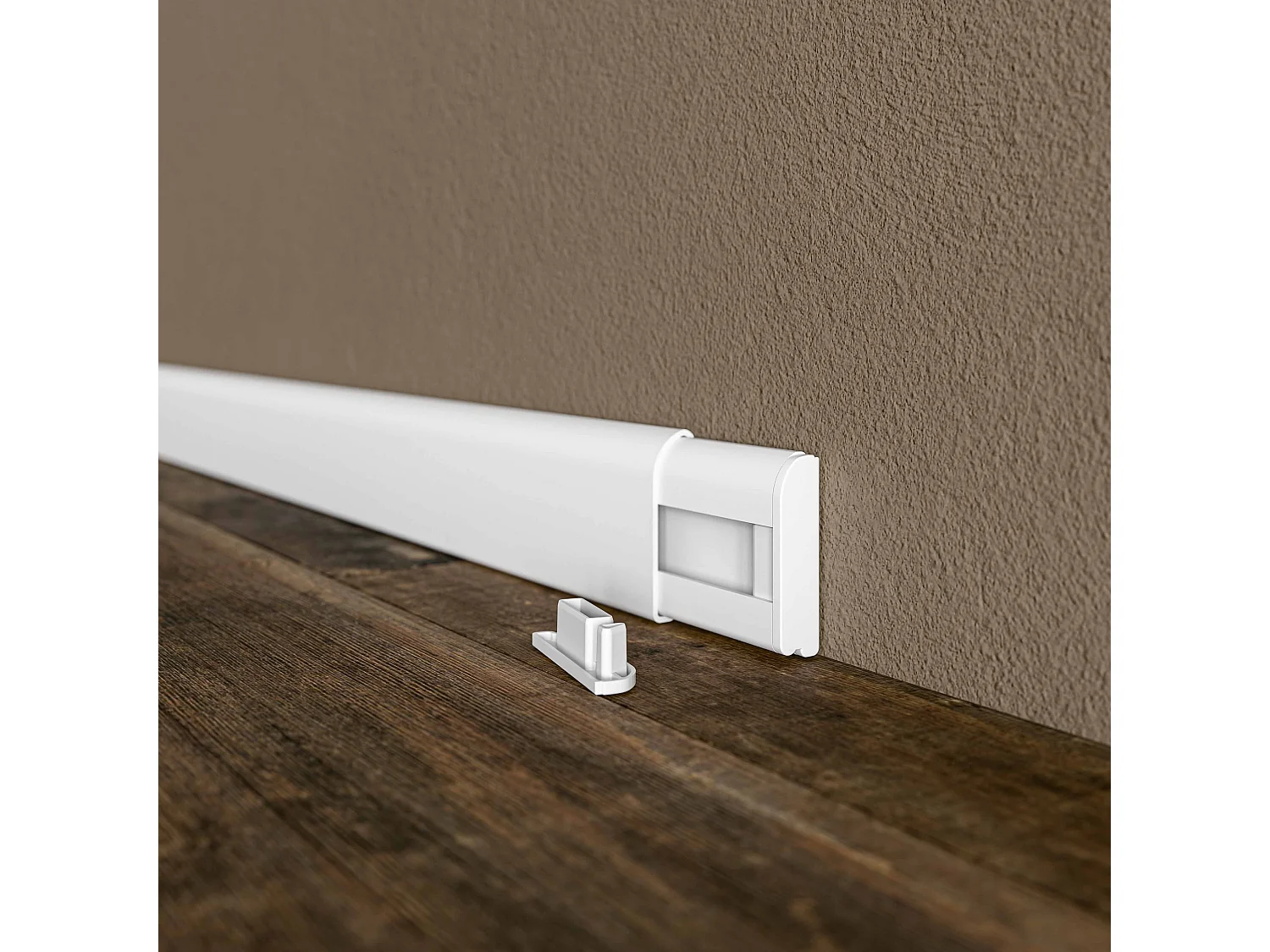 Paire d'Embouts Plinthe Passe-Câble PVC 50 mm - Blanc