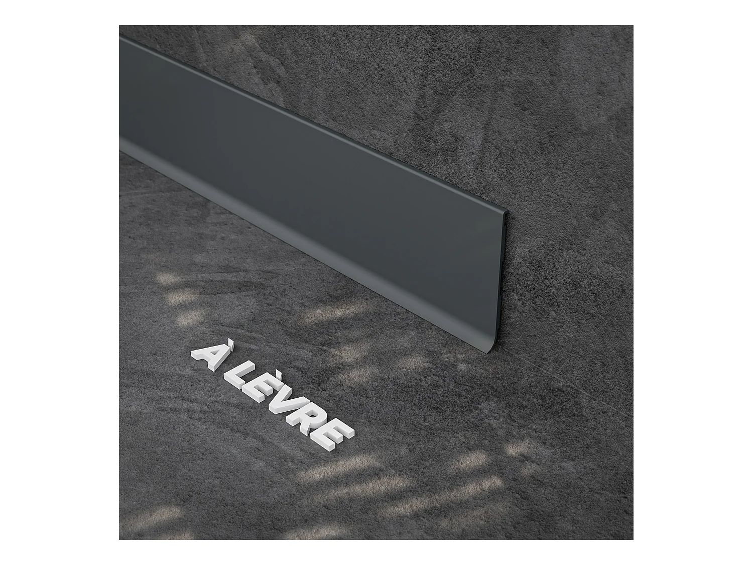 Plinthe à Lèvre PVC - Anthracite - 1 m, Lot de 5