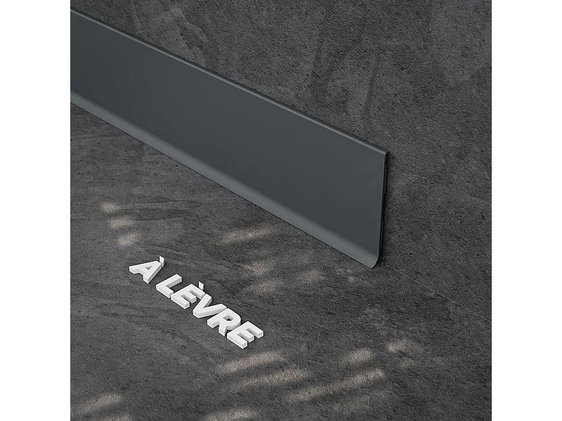 Plinthe à Lèvre PVC - Anthracite - 1 m, Lot de 5