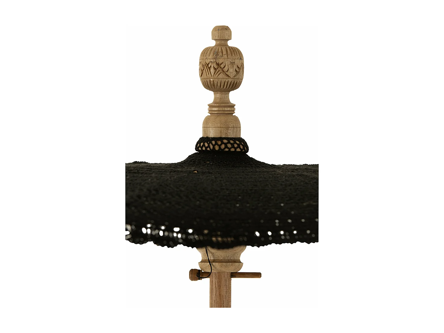 Parasol avec Pompons "Clark" 253cm Noir