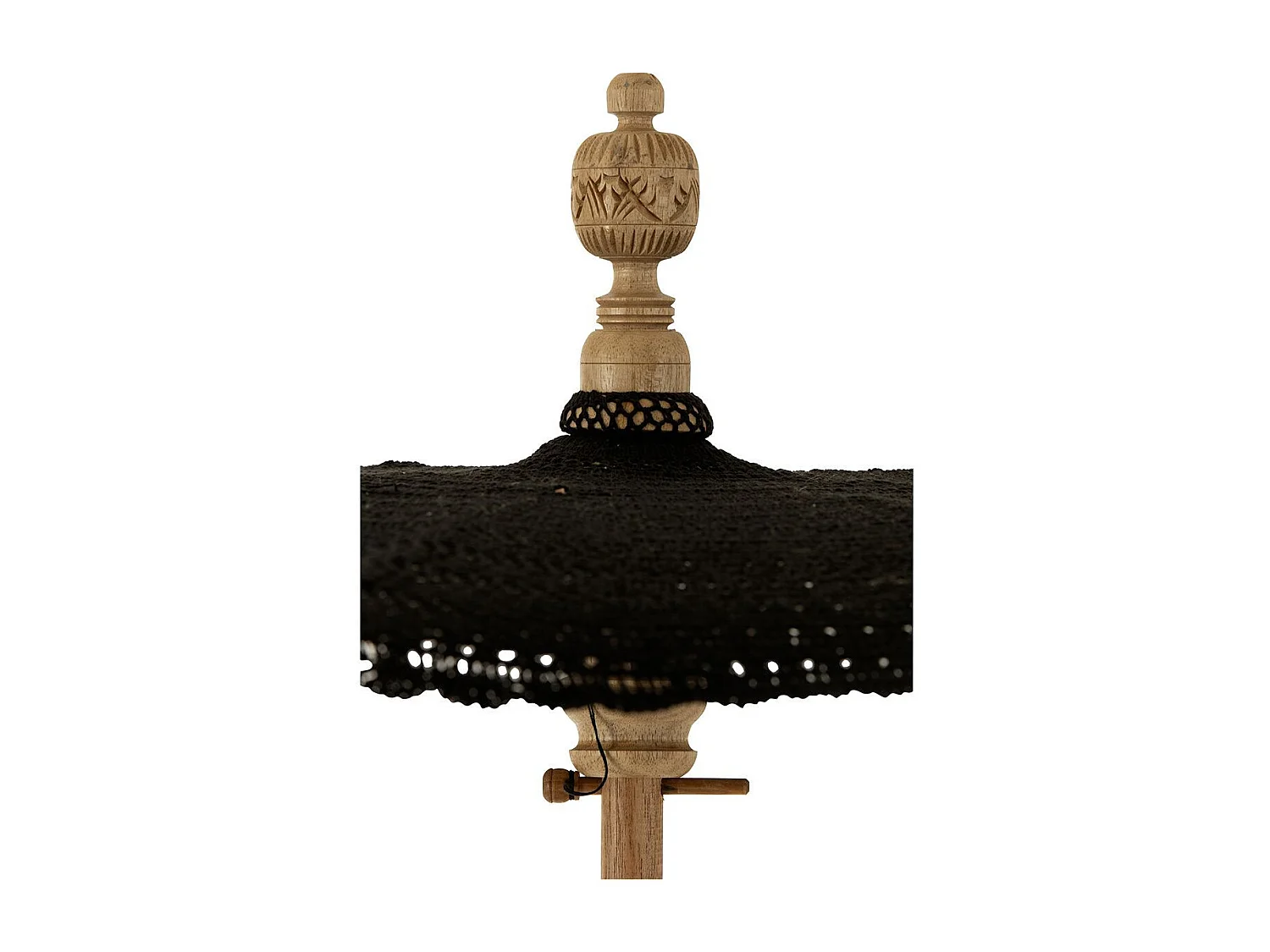 Parasol avec Pompons "Clark" 253cm Noir