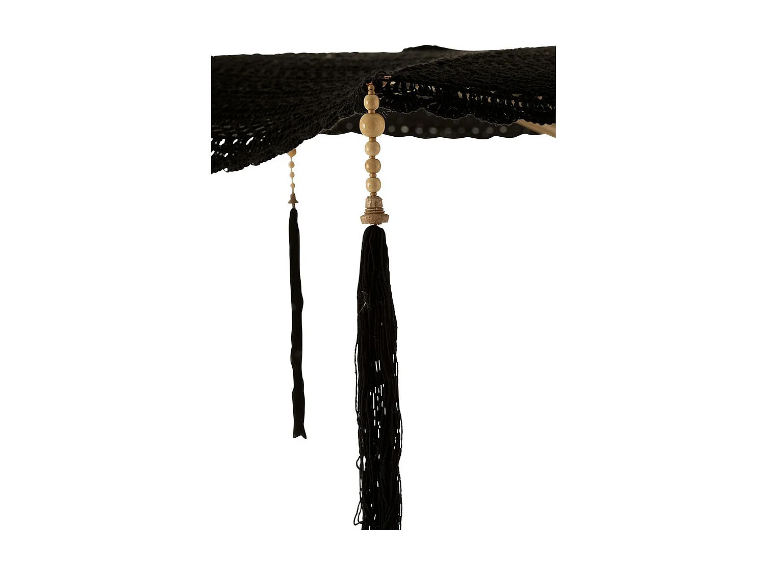 Parasol avec Pompons "Clark" 253cm Noir