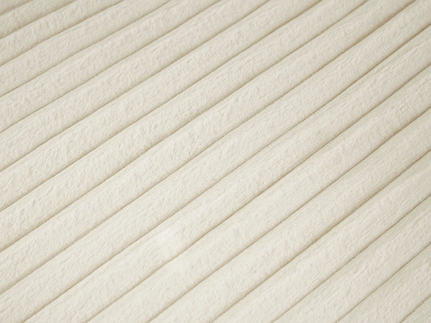 Tweezits-meridienne van beige ribfluweel met brede ribbels ESARTO van Pascal Morabito