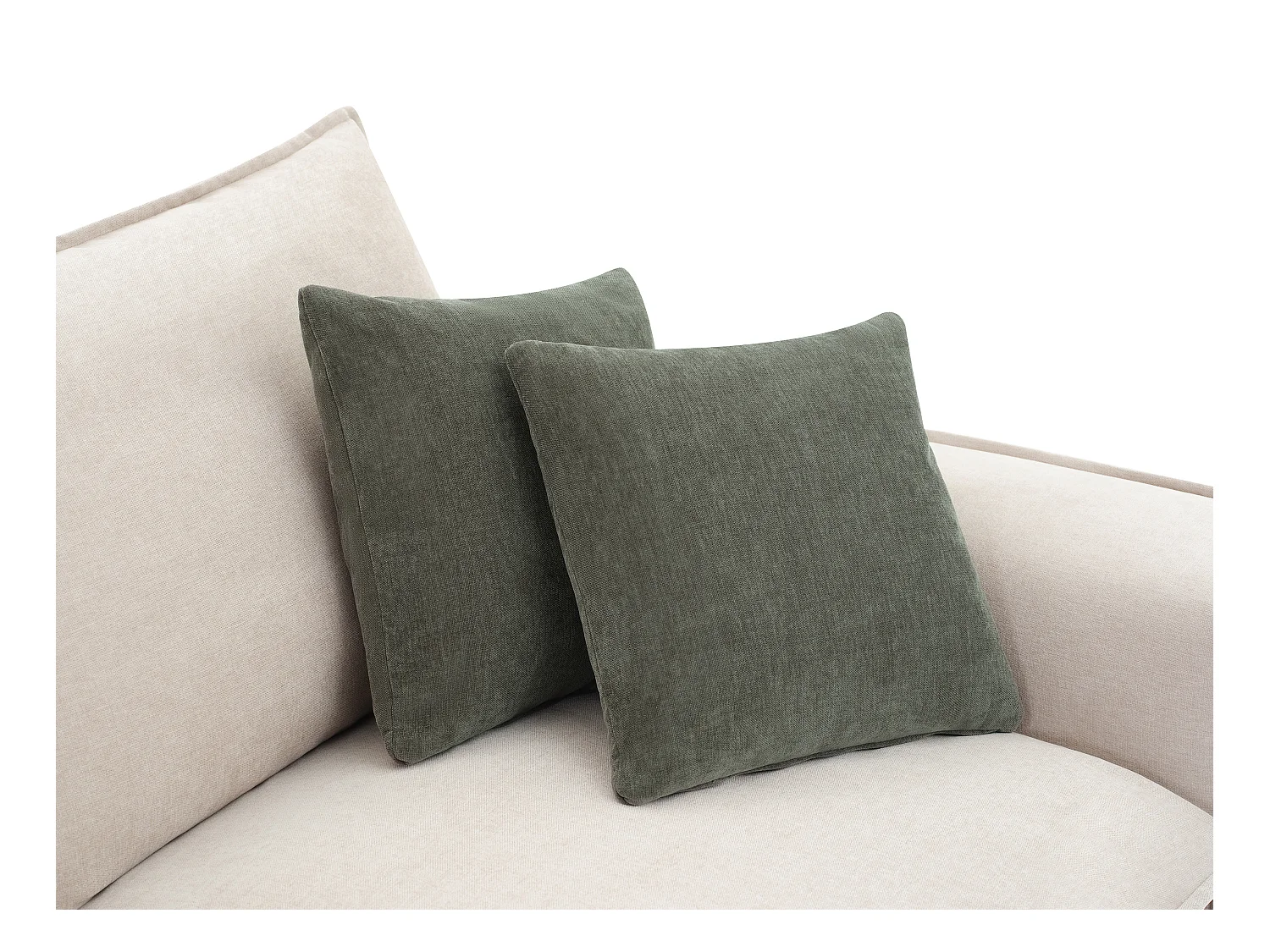 Sofá de 3 plazas de tela beige PORALO