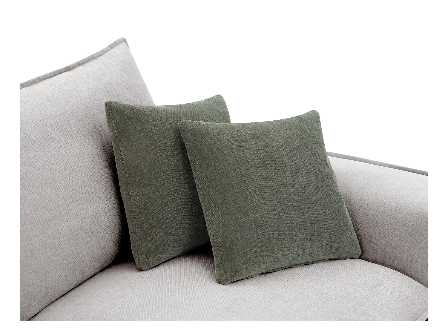 Sofa 3-Sitzer - Stoff - Hellgrau - PORALO