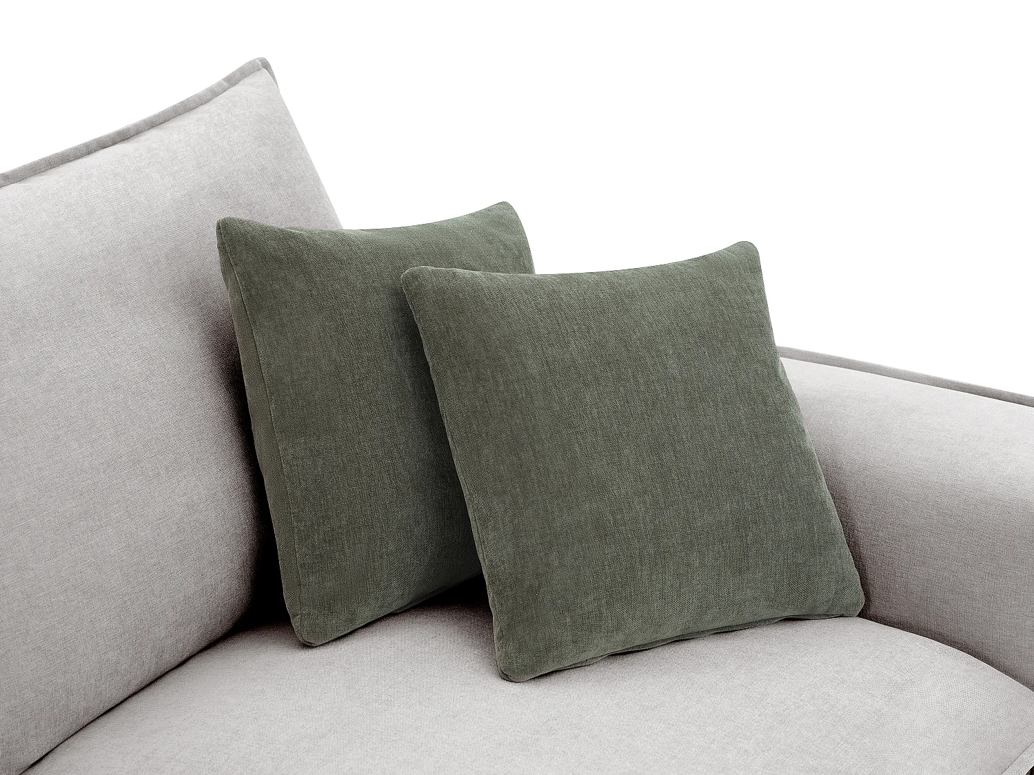 Canapé 3 places en tissu gris clair PORALO