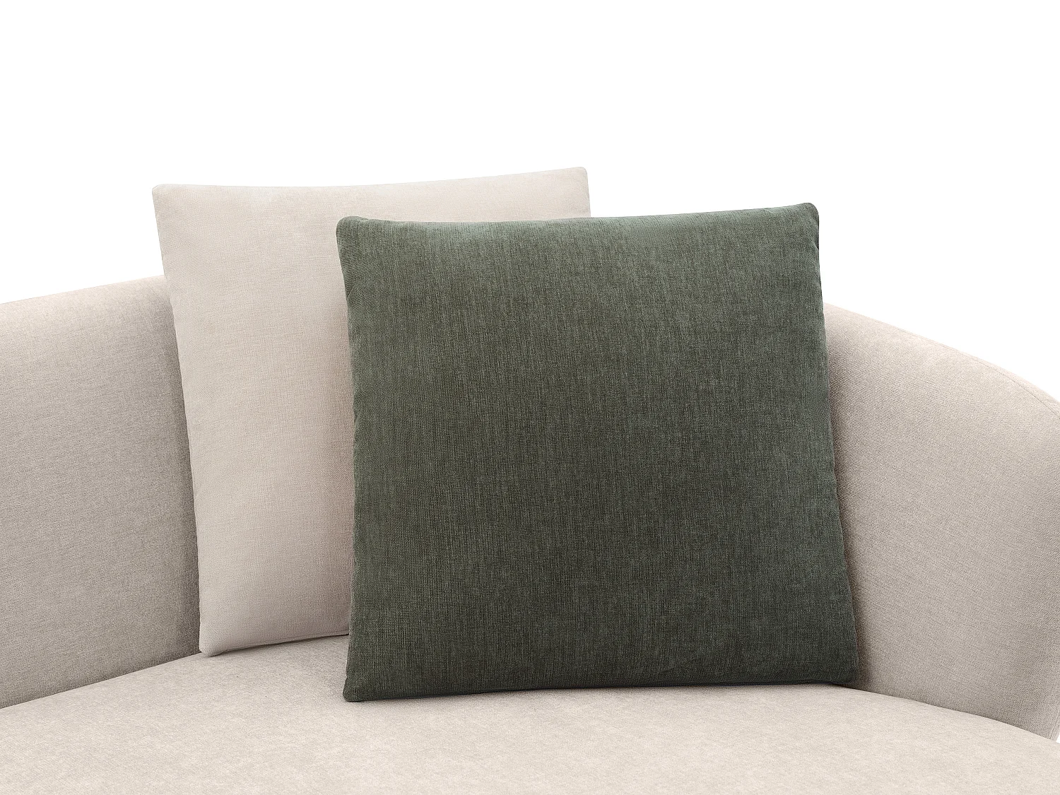 Canapé d'angle droit modulable avec tablette en tissu beige RANASO