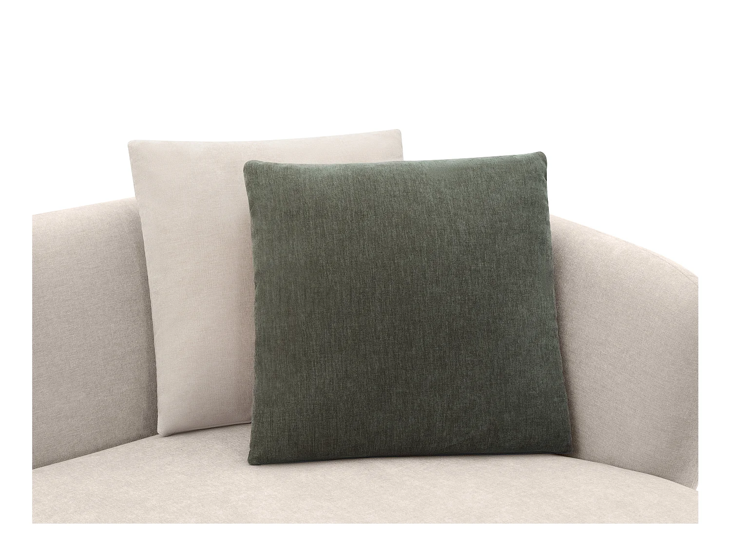 Moduleerbare hoekbank met hoek rechts van beige stof met plankje RANASO