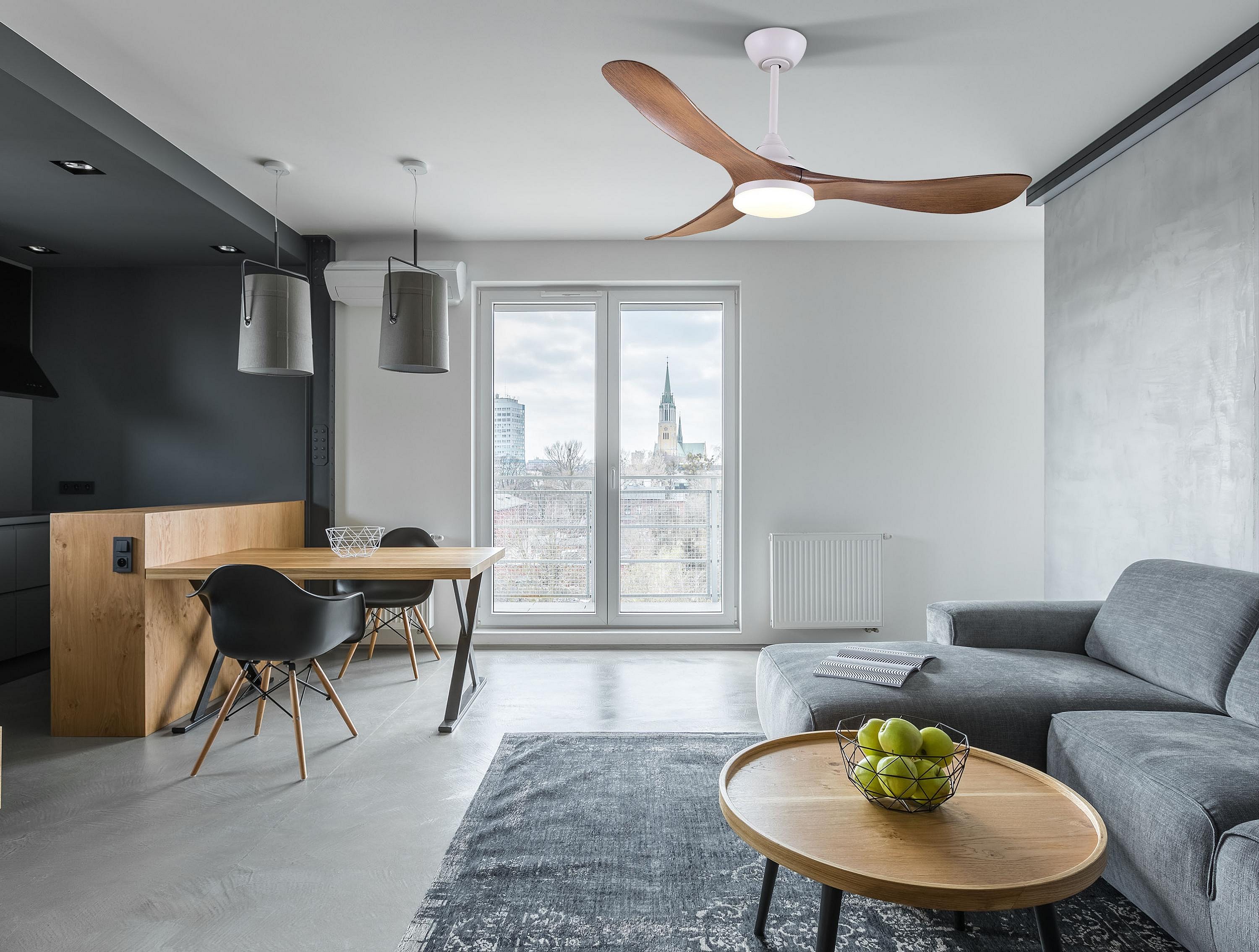 ZMISHIBO Ventilateur De Plafond Silencieux Avec Lumière 49,5 Cm, Sans