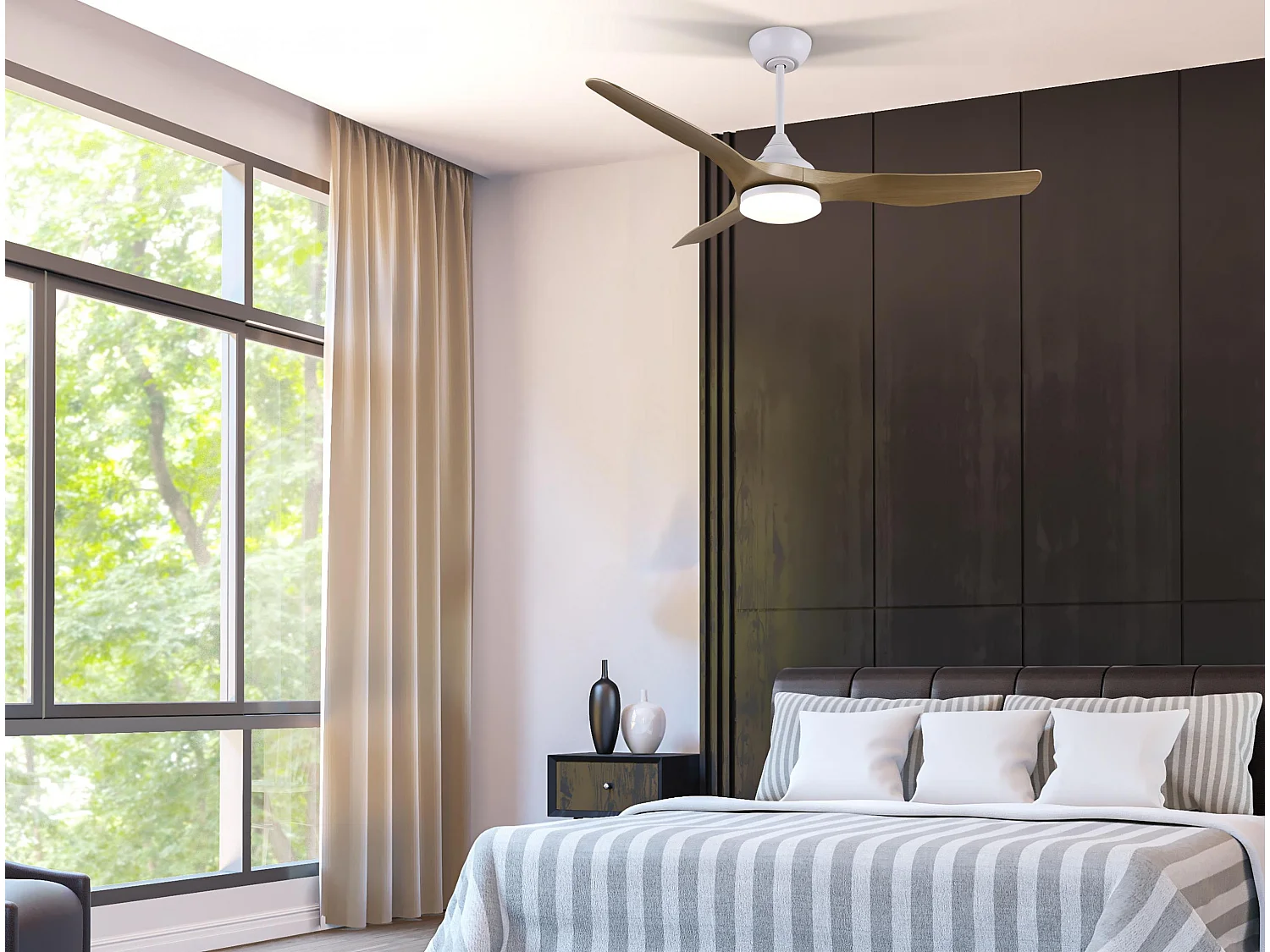 Ventoinha de teto silenciosa com luz